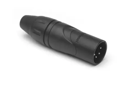 Produktfoto 1 von Amphenol Industrial Gerade 4-polig Kabel Stecker Gold Schwarz XLR-Steckverbinder, 133V