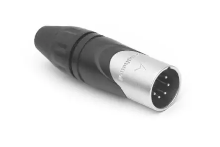 Produktfoto 1 von Amphenol Industrial Gerade 5-polig Kabel Stecker Silber Schwarz, Silber XLR-Steckverbinder, 133V