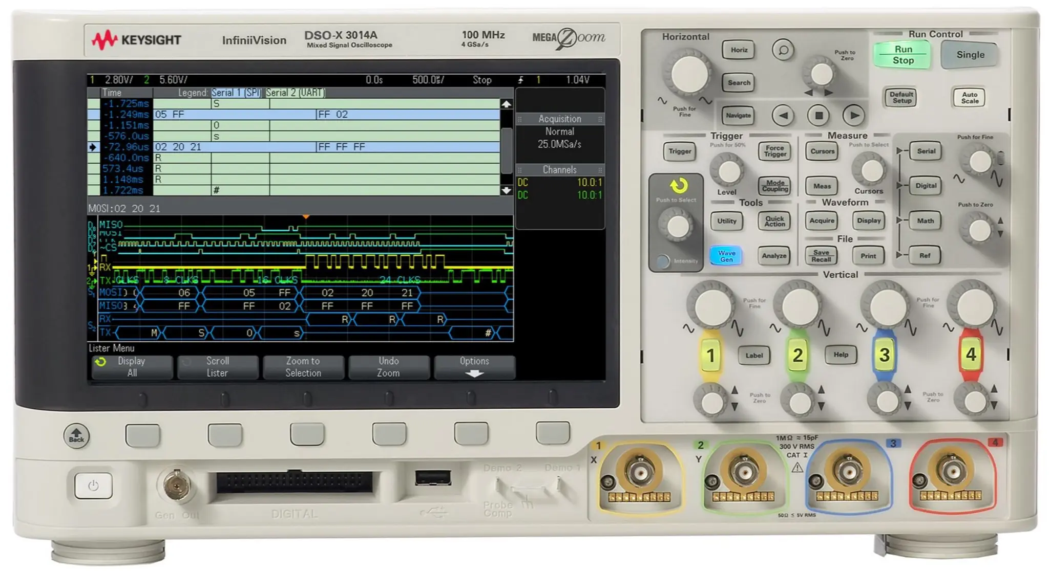 Produktfoto 1 von Keysight 3000 X MSOX3052A Mixed-Signal Tisch Oszilloskop 2-Kanal Analog / 16 Digital 500MHz