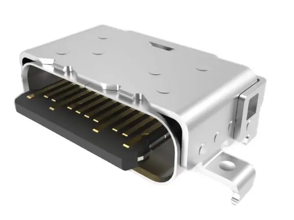 Amphenol Communications Solutions, gewinkelt USB-C-Steckverbinder Buchse USB Typ C 2, Mittlere Montage USB 3.2