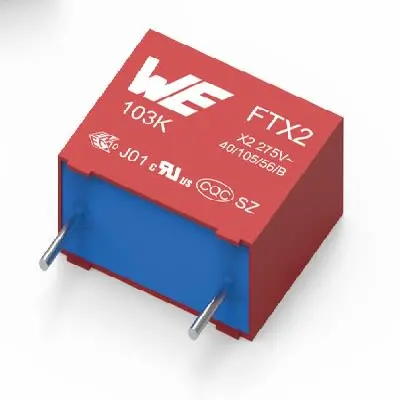 Würth Elektronik WCAP-FTX2 Folienkondensator 275 V dc 275V ac 4.7 μF ±10 %, Durchsteckmontage Raster 15 mm