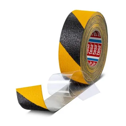 Produktfoto 1 von Tesa 60955 Antirutschklebeband Schwarz, Gelb Selbstklebend, Stärke 0.75 mm, 50mm x 18 m