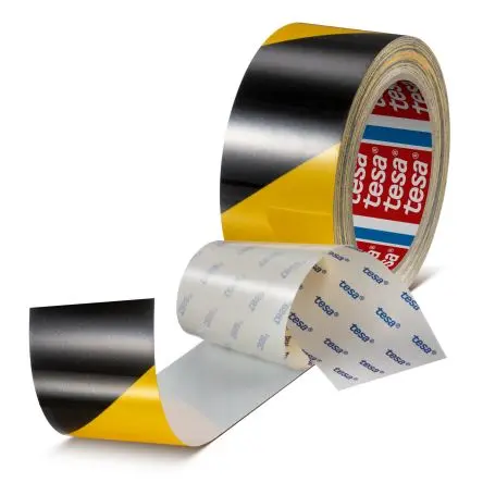 Produktfoto 1 von Tesa 60960 Bodenmakierung Schwarz, Gelb Selbstklebend, Stärke 0.175 mm, 50mm x 20 m