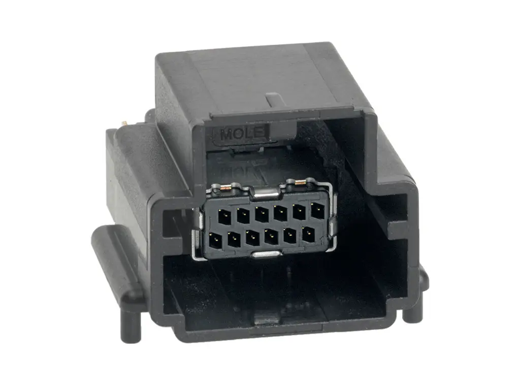 Produktfoto 1 von Molex 34861 Leiterplattenleiste gewinkelt, 12-polig / 2-reihig, Raster 1.27 mm Raster
