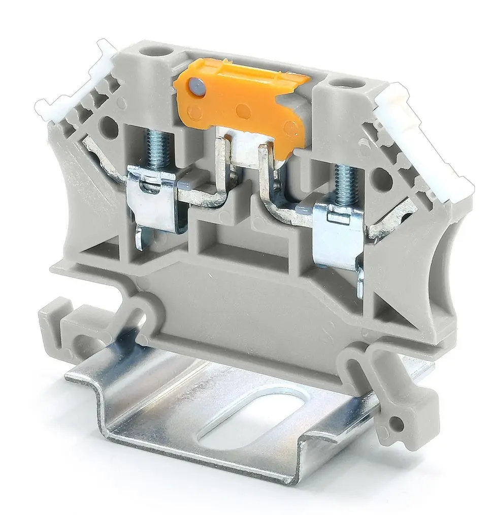 Produktfoto 1 von RS PRO Klemmlieste abtrennen 2 Grau, 2.5 mm², 800 V Zugfederklemme