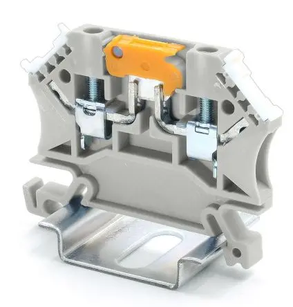 Produktfoto 1 von RS PRO Klemmlieste abtrennen 2 Grau, 2.5mm², 800V Zugfederklemme
