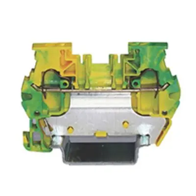 Produktfoto 1 von RS PRO Schutzleiterklemme, DIN-Hutschiene, 1-polig, 10AWG, 24 AWG, 4mm² Federanschlussklemme, Grün, Gelb Polyamid 66