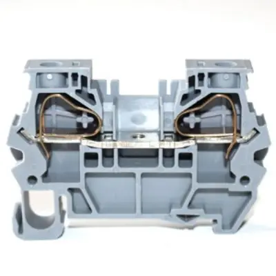 Produktfoto 1 von RS PRO Anschlussklemmenblock für Durchkontaktierung 1 Grau, 6mm², 1kV Federanschlussklemme