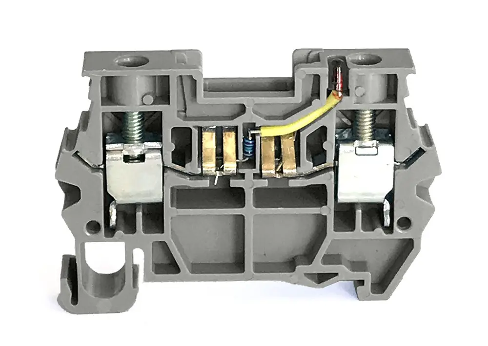 Produktfoto 1 von RS PRO Bauteil-Anschlussklemmenblock 1 Grau, 6 mm², 300 V Klemme