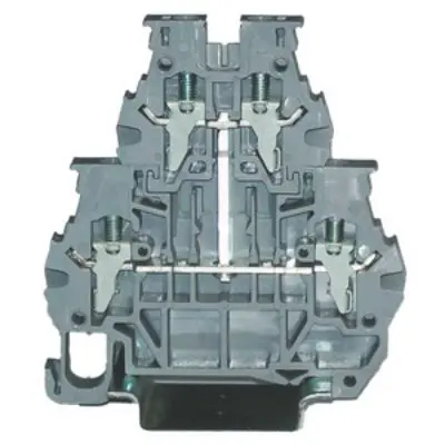 Produktfoto 1 von RS PRO Anschlussklemmenblock für Durchkontaktierung 2 Grau, 4 mm², 1 kV Klemme
