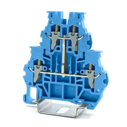 Produktfoto 1 von RS PRO Anschlussklemmenblock für Durchkontaktierung 2 Blau, 4mm², 1kV Klemme
