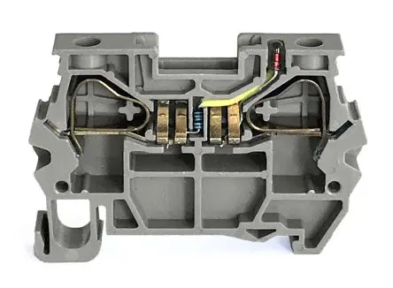 Produktfoto 1 von RS PRO Bauteil-Anschlussklemmenblock 1 Grau, 6mm², 300V Federanschlussklemme