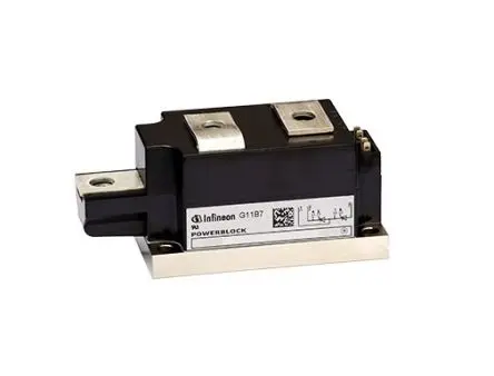 Produktfoto 1 von Infineon Zweifachthyristormodul 250 A 1600 V, Gate-Trigger 200 mA 9000 A 1.4 V