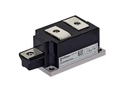 Produktfoto 1 von Infineon Zweifachthyristormodul 330 A 1600 V, Gate-Trigger 200 mA 10000 A 1.28 V