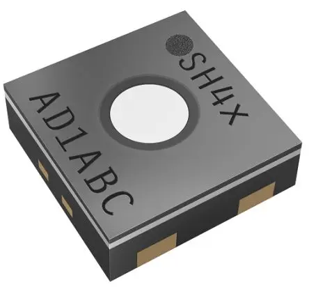 Produktfoto 1 von Sensirion SHT4x Digital Temperatur- und Luftfeuchtigkeitssensor ±1 % Oberfläche, 4-Pin, I2C, Näherungsschalter 125 °C