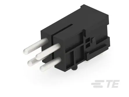 Produktfoto 1 von TE Connectivity 2379, 6.6 mm Backplane-Stromversorgungssteckverbinder Leistung, 4-polig, 2-reihig, gewinkelt, Platine 2