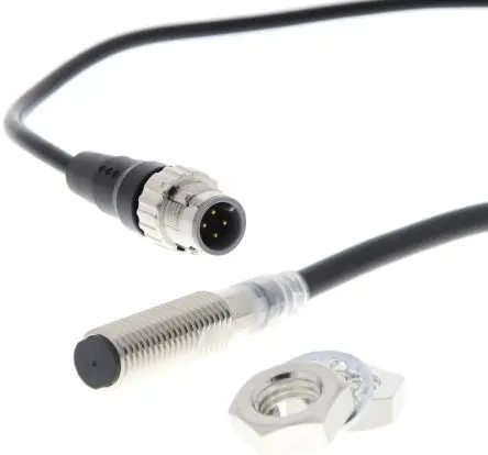 Produktfoto 1 von Omron E2E M8 Induktiver Näherungssensor, Gewinderohr 2-adrig / 100mA, 3 mA 3 mm, IP67, IP67G, IP69K 30 V dc