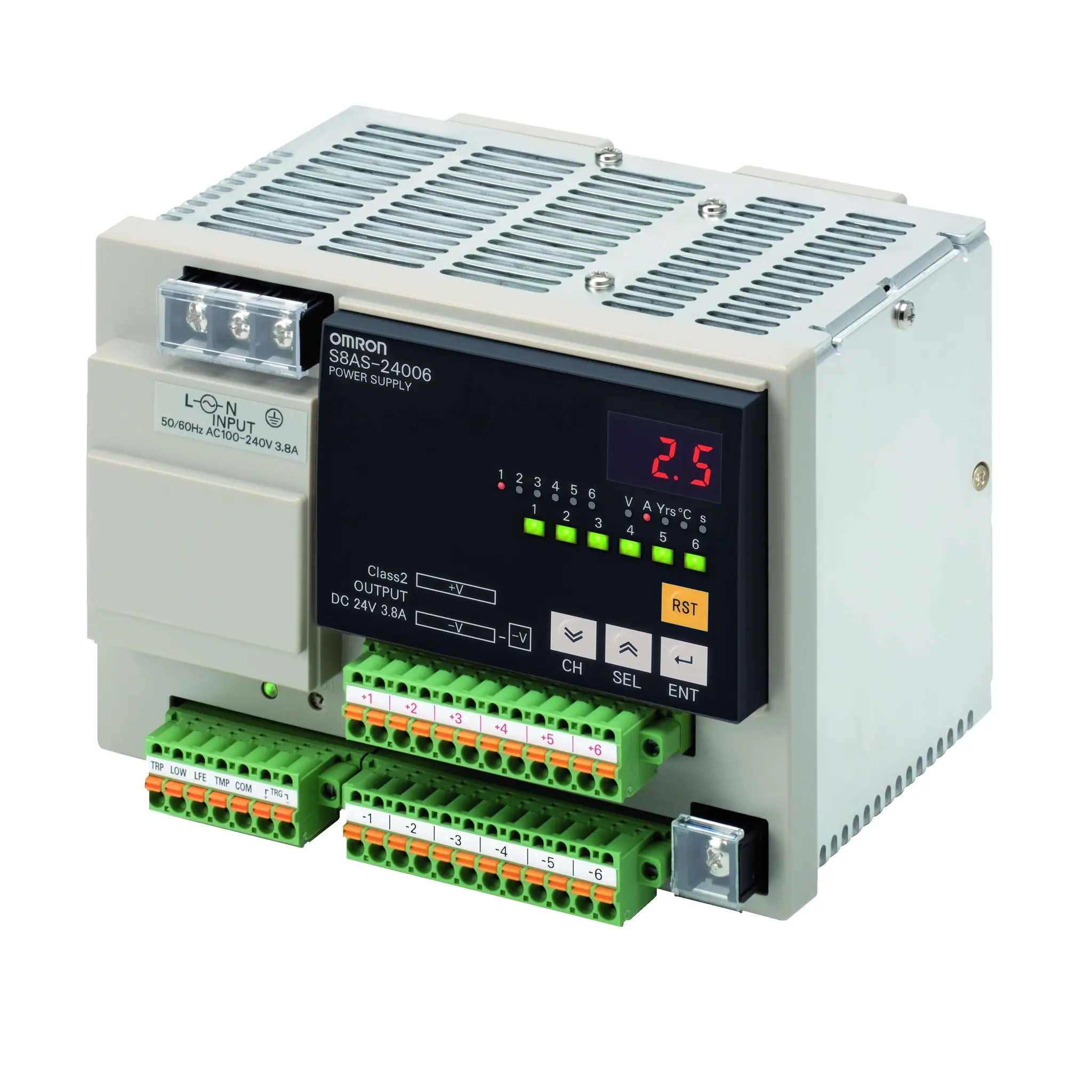 Produktfoto 1 von Omron S8AS DIN-Schienen Netzteil Getaktet 24V dc / 10A 240W 100V ac