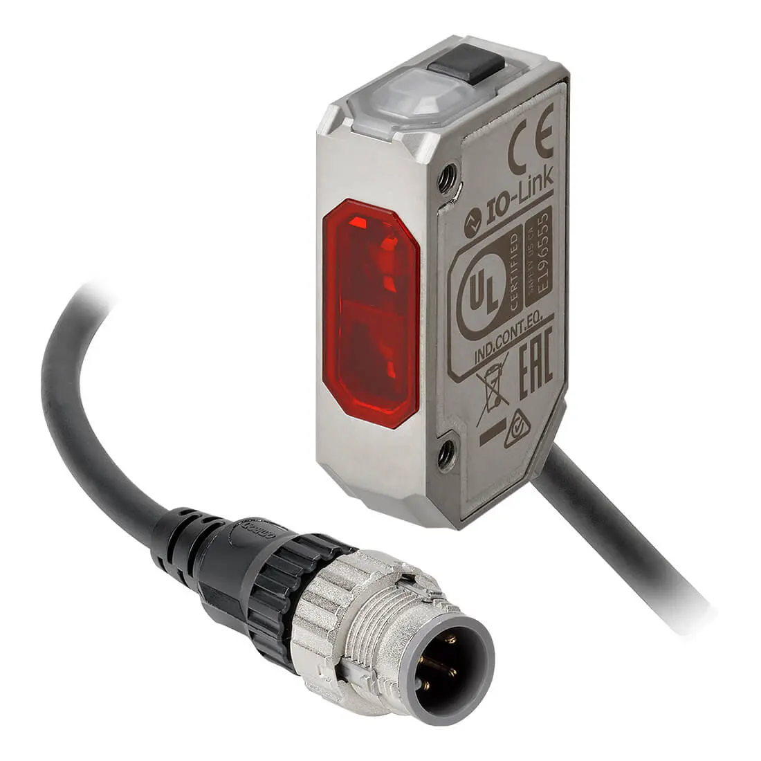 Produktfoto 1 von Omron Rechteckig Optischer Sensor, Hintergrundunterdrückung, Bereich 200 mm, NPN Ausgang, 4-poliger M12 Steckverbinder,