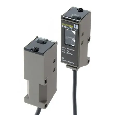 Produktfoto 1 von Omron E3S Kubisch Optischer Sensor, Durchgangsstrahl, NPN/PNP Ausgang, Kabel