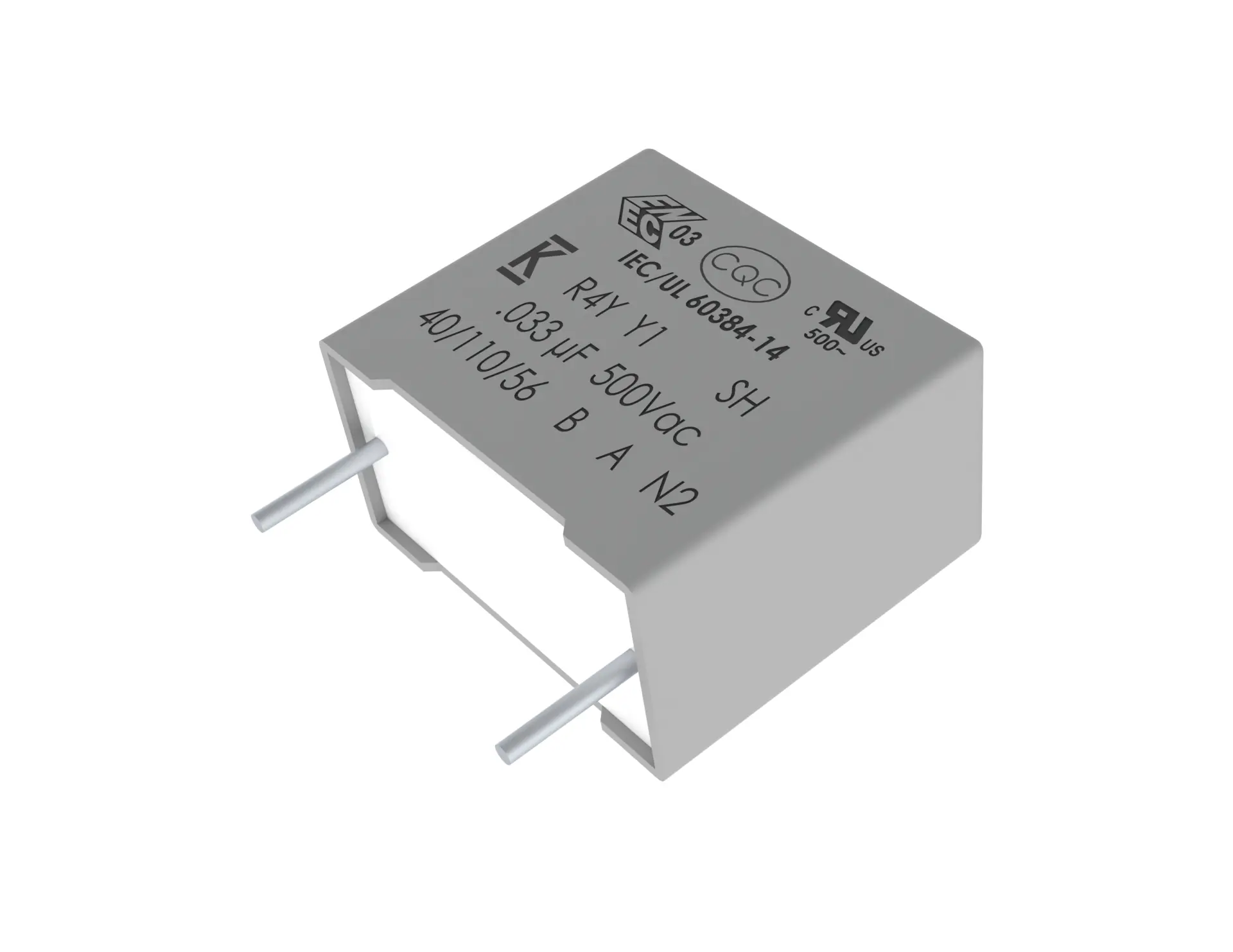 Produktfoto 1 von KEMET R4Y Folienkondensator 33nF ±10% / 500V dc, THT