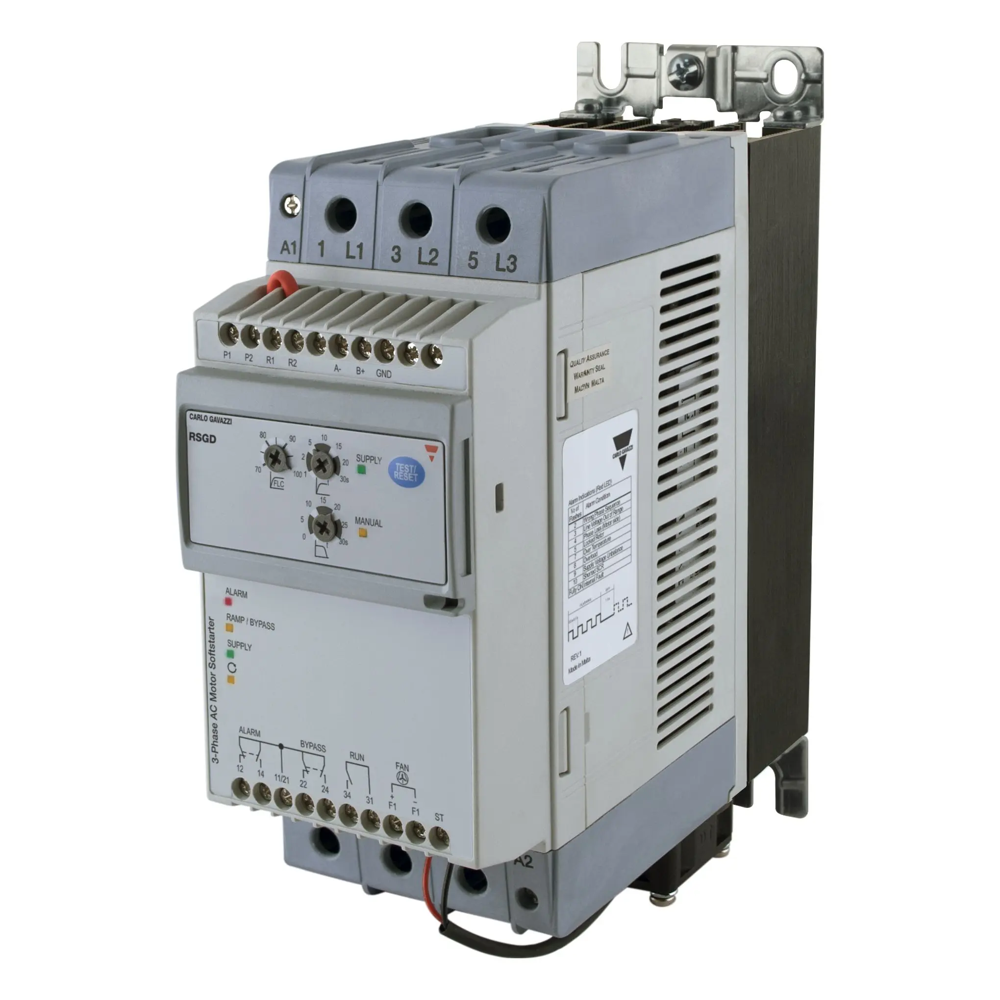 Produktfoto 1 von Carlo Gavazzi RSGD Sanftstarter 2-phasig 100 Ampere, 600 V / 100 A