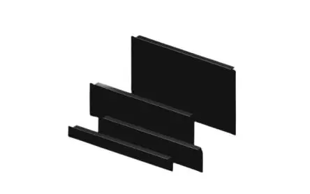 Produktfoto 1 von Rittal Stahl Abdeckplatte 3 U, Schwarz