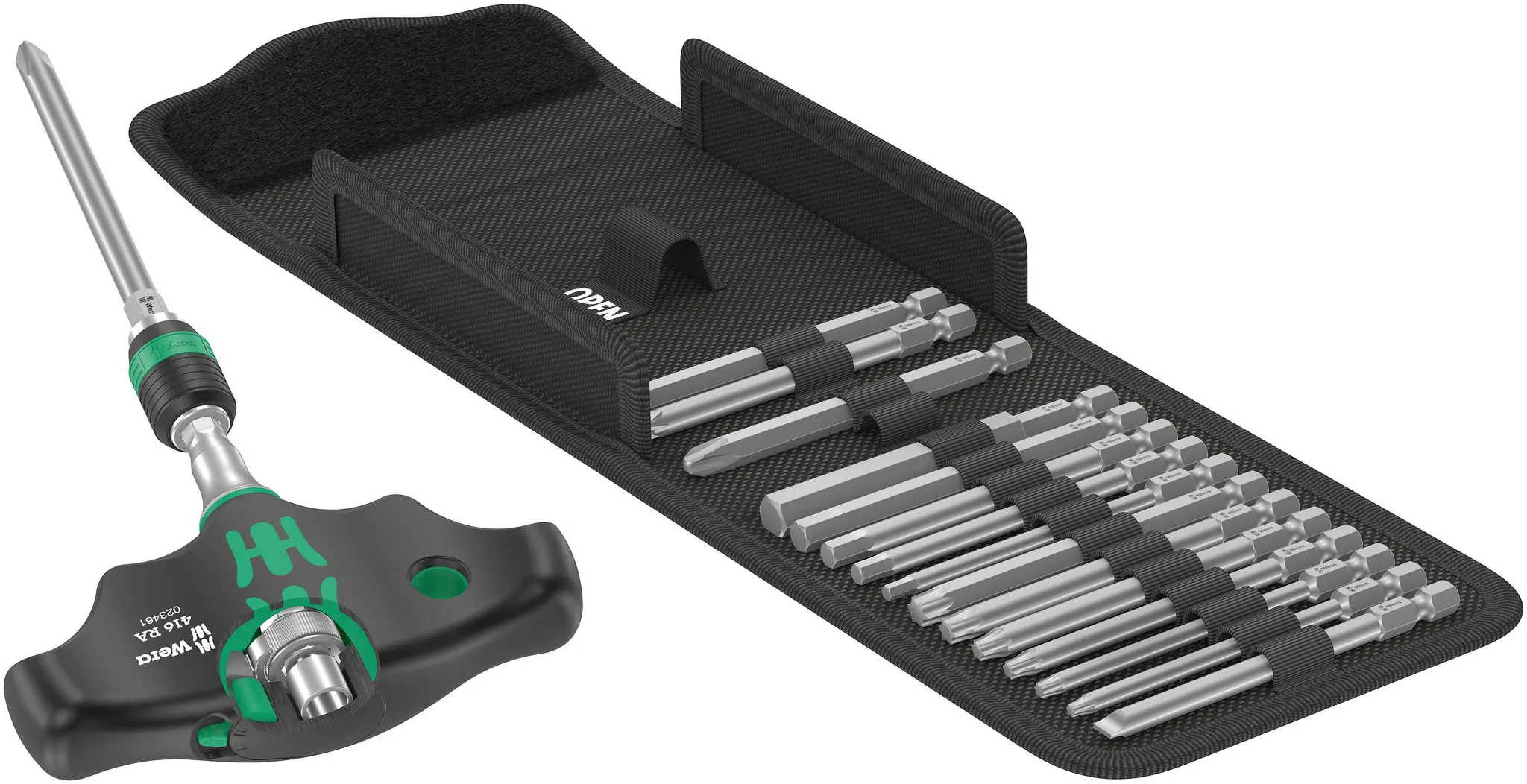 Produktfoto 1 von Wera Hex-Plus Sechskant Schrauber 1/4 in, Länge 150 mm, 17-teilig