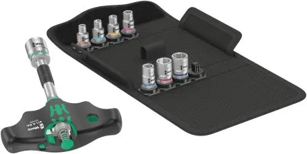 Produktfoto 1 von Wera HEX BO Vierkant Schrauber 1/4 in, Länge 155 mm, 9-teilig