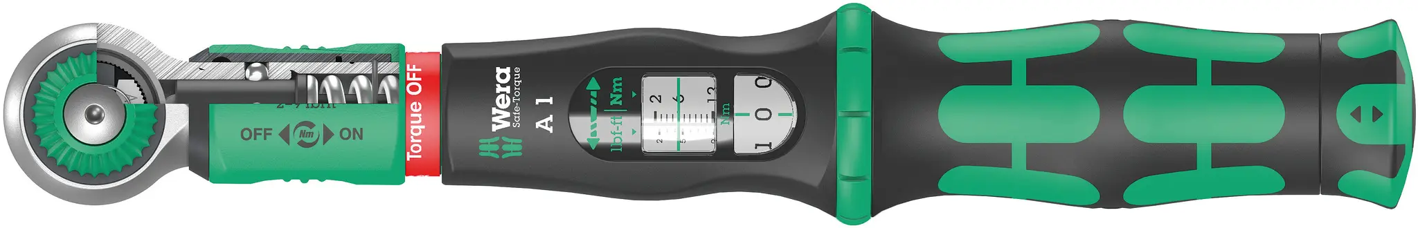 Produktfoto 1 von Wera Safe-Torque A 1 1/4 in Klick-Drehmomentschlüssel Vierkant 2 To 12 Nm, Länge 290 mm