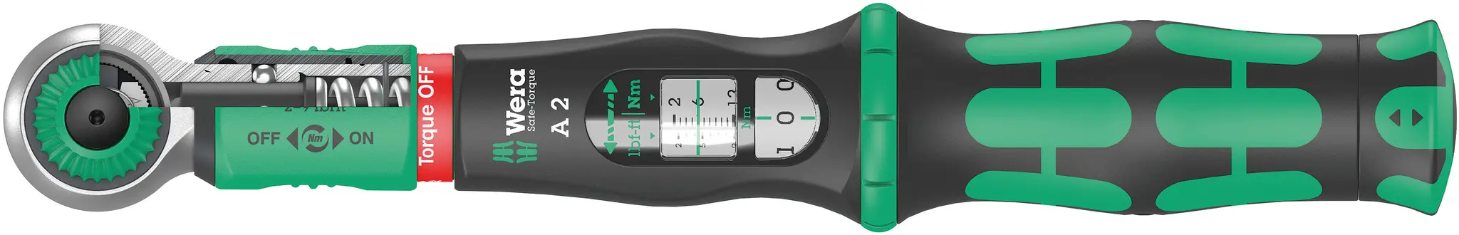 Produktfoto 1 von Wera Safe-Torque A 2 1/4 in Klick-Drehmomentschlüssel Sechskant 2 To 12 Nm, Länge 290 mm