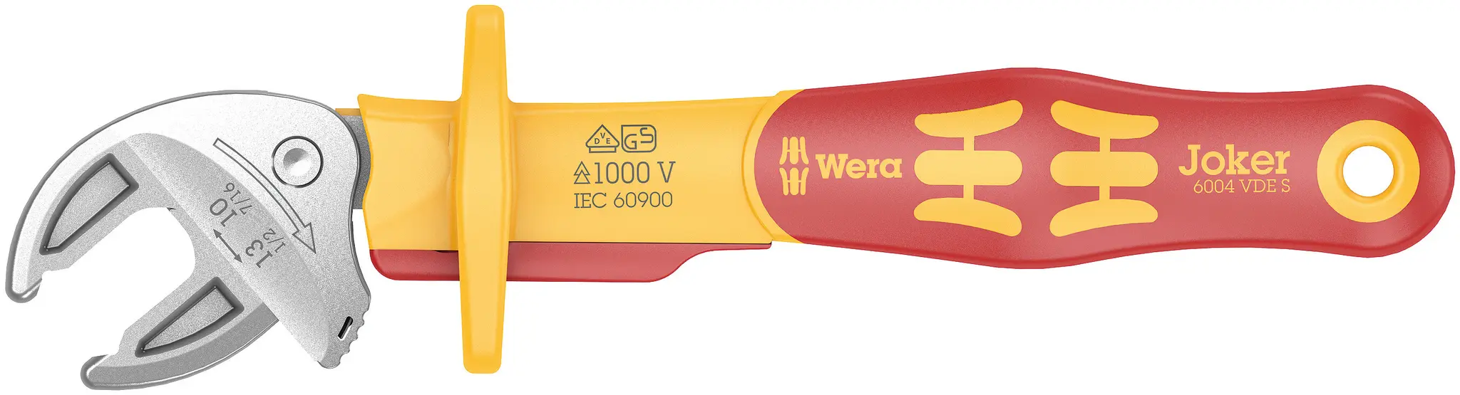 Produktfoto 1 von Wera VDE 1000V zugelassen Schraubenschlüssel Isoliert, Länge 155 mm