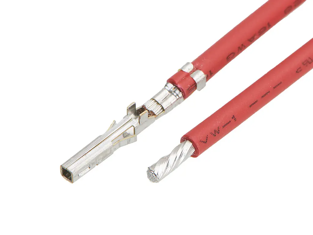 Molex Mini-Fit 219671 Vorgecrimpter Anschluss Anschlusslitze, Rot, 75 mm