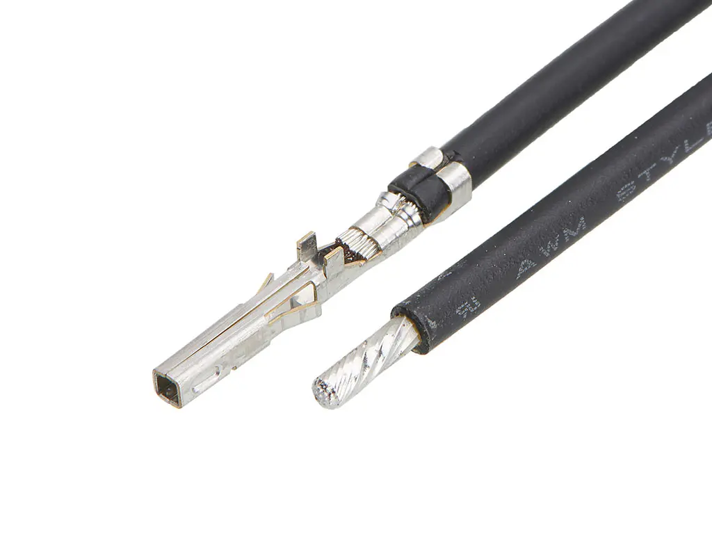 Produktfoto 1 von Molex Mini-Fit 219671 Vorgecrimpter Anschluss Anschlusslitze, Schwarz, 75 mm