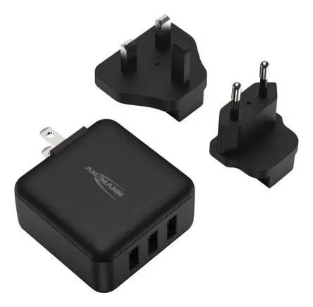 Produktfoto 1 von Ansmann 15 W TC315 3 AC/DC-Adapter 3 x USB Standard Typ A Buchse (Mit Smart Ic) EU, US, UK 0.5 A AC/DC-Adapter, 5V dc