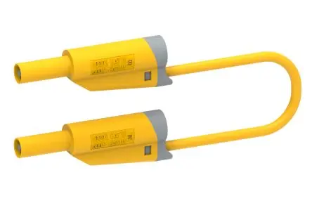 Electro PJP Messleitung 36A Stecker / Stecker, Gelb Polyvinylchlorid-isoliert 50 cm, 600V
