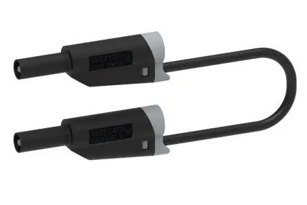Produktfoto 1 von Electro PJP Messleitung 36A Stecker / Stecker, Schwarz Polyvinylchlorid-isoliert 50 cm, 600V