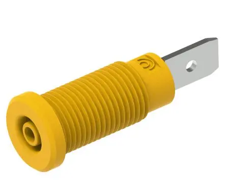 Produktfoto 1 von Electro PJP Buchse Gelb Buchse für Laborstecker, Kontakt Nickelbeschichtetes Messing, 600V 10A Steckbar