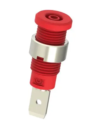 Produktfoto 1 von Electro PJP Buchse Rot Buchse für Laborstecker, Kontakt Nickelbeschichtetes Messing, 600V 10A Steckbar