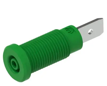 Produktfoto 1 von Electro PJP Buchse Grün Buchse für Laborstecker, Kontakt Nickelbeschichtetes Messing, 600V 10A Steckbar