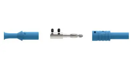 Produktfoto 1 von Electro PJP Stecker Blau Bananenstecker, 1kV 36A, Schraubanschluss