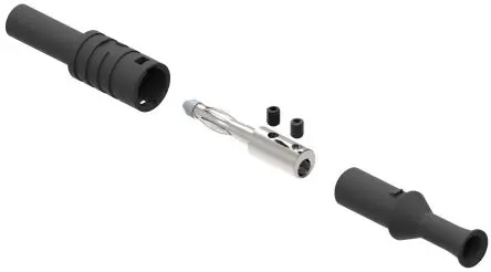 Produktfoto 1 von Electro PJP Stecker Schwarz Bananenstecker, 1kV 36A, Schraubanschluss