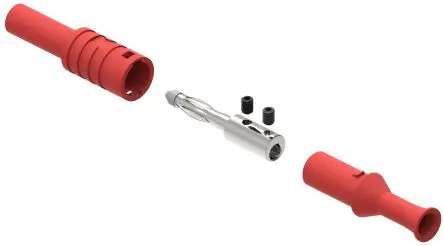 Produktfoto 1 von Electro PJP Stecker Rot Bananenstecker, 1kV 36A, Schraubanschluss