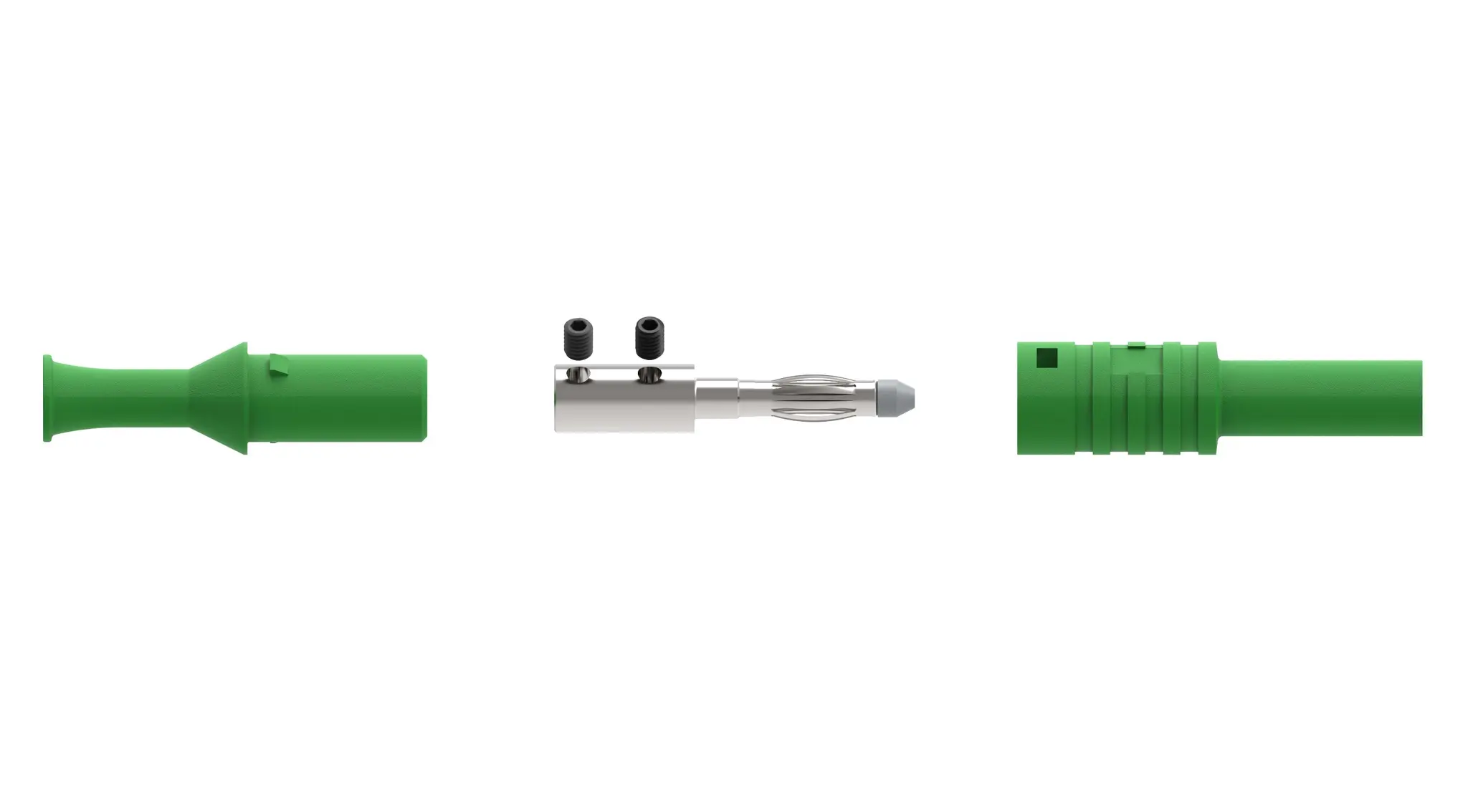 Produktfoto 1 von Electro PJP Stecker Grün Bananenstecker, 1 kV, Schraubanschluss