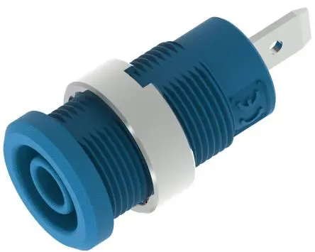 Produktfoto 1 von Electro PJP 4 mm Buchse Blau Buchse für Laborstecker, Kontakt Vergoldet, 1000V, 600 V 36A Steckbar