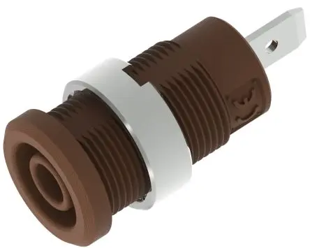 Produktfoto 1 von Electro PJP Buchse Braun Buchse für Laborstecker, Kontakt Vergoldet, 1000V, 600 V 36A Steckbar