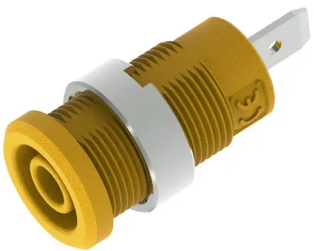 Produktfoto 1 von Electro PJP Buchse Gelb Buchse für Laborstecker, Kontakt Vernickelt, Goldbeschichtet, 1000V, 600 V 36A Steckbar