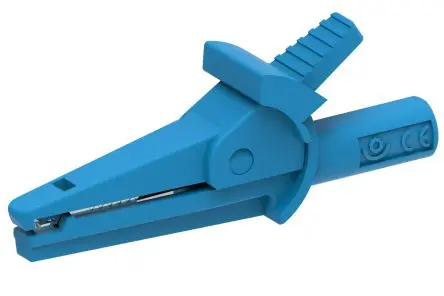 Produktfoto 1 von Electro PJP Vernickelte 8.5 mm Krokodilklemme, Blau, 10A Isoliert