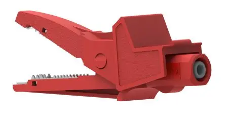 Produktfoto 1 von Electro PJP Vernickelte 22 mm Krokodilklemme, Rot, 20A Isoliert