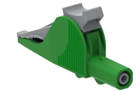 Produktfoto 1 von Electro PJP Vernickelte 32 mm Krokodilklemme, Grün, 36A Isoliert